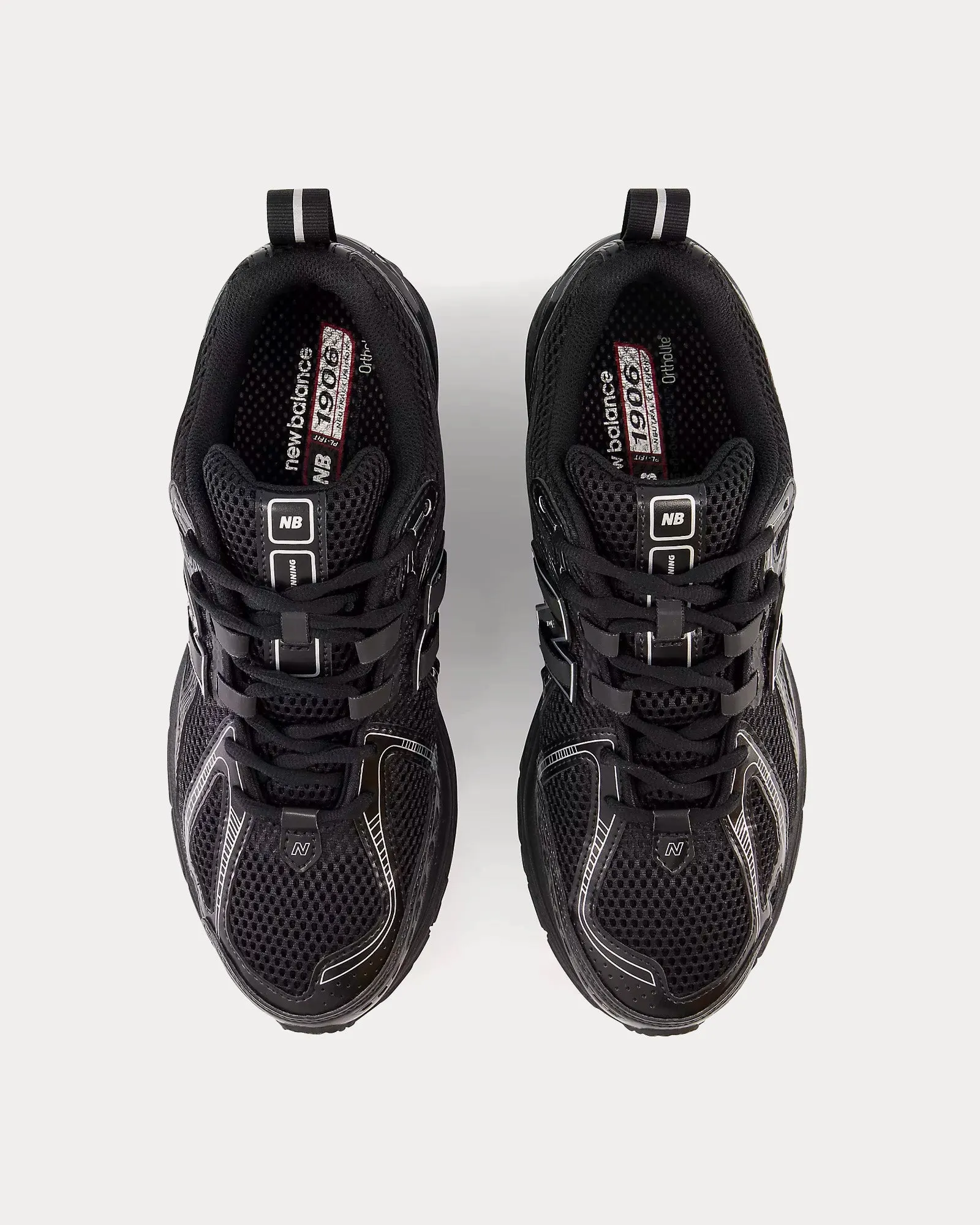 1906R Black / Silver Metallic / White Low Top Sneakers
