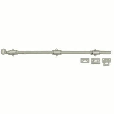 24 Inch Deltana Heavy Duty Surface Bolt (Brushed Nickel Finish)