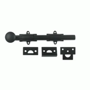 8 Inch Deltana Heavy Duty Surface Bolt (Flat Black Finish)