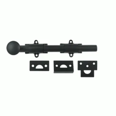 8 Inch Deltana Heavy Duty Surface Bolt (Flat Black Finish)