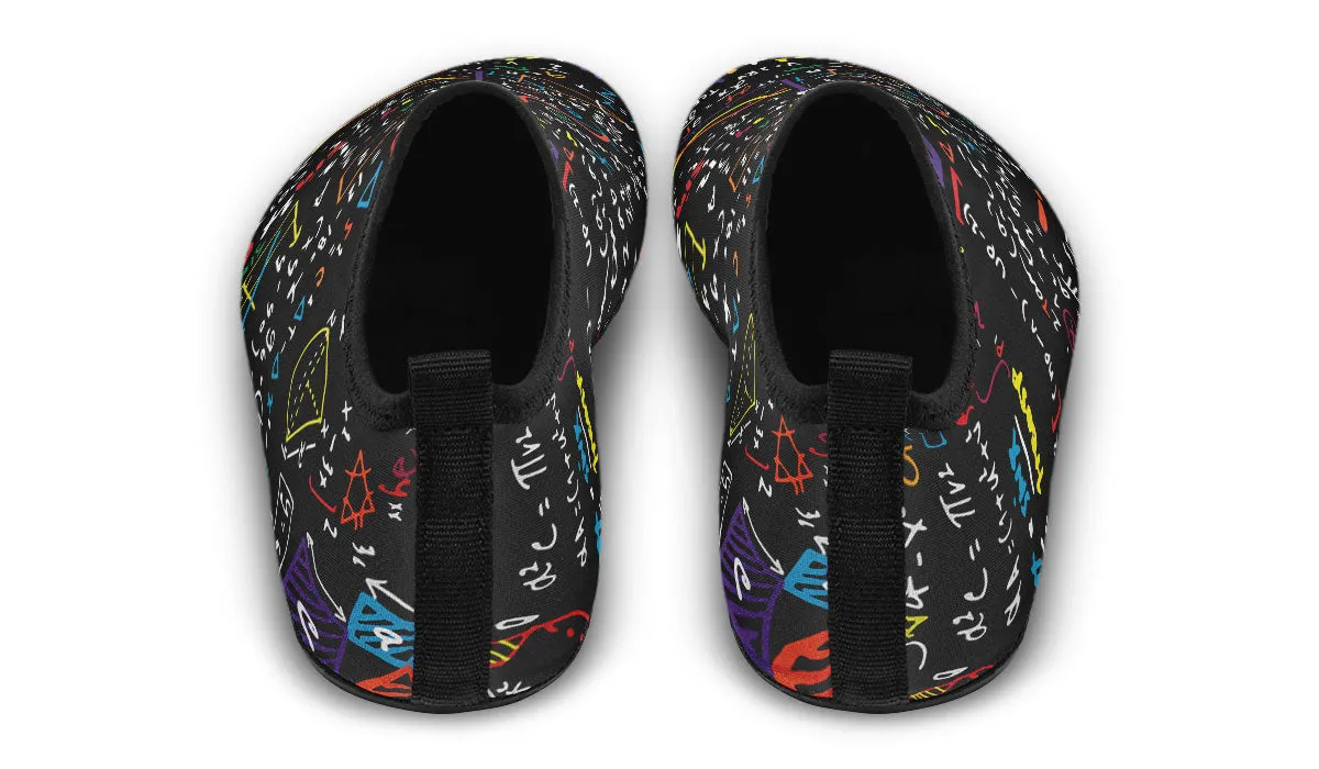 Colorful Math Formula Aqua Barefoot Shoes