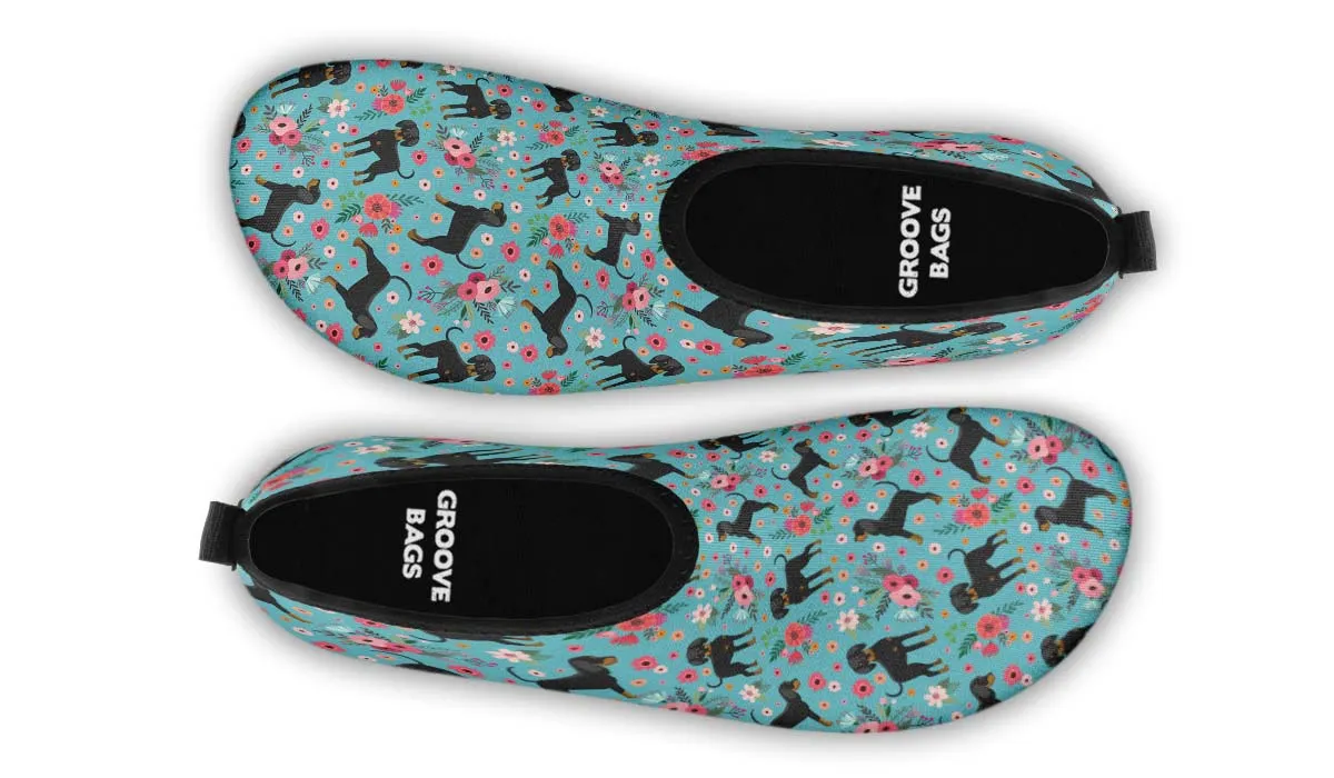 Coon Hound Flower Aqua Barefoot Shoes
