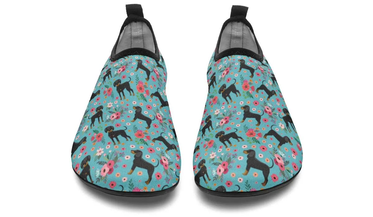 Coon Hound Flower Aqua Barefoot Shoes