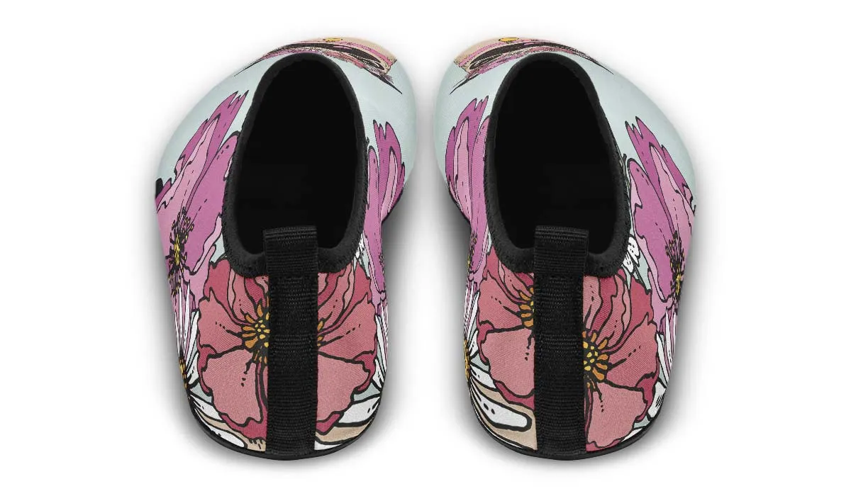 Floral Pug Aqua Barefoot Shoes