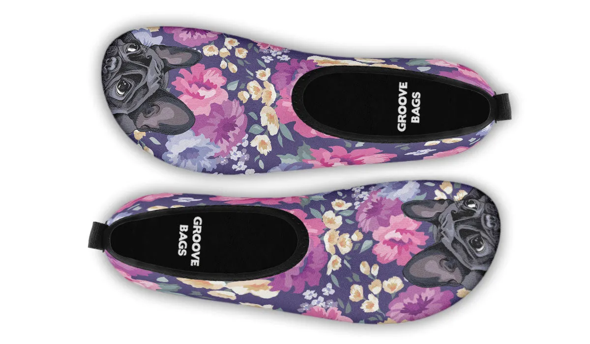 French Bulldog Cutie Aqua Barefoot Shoes