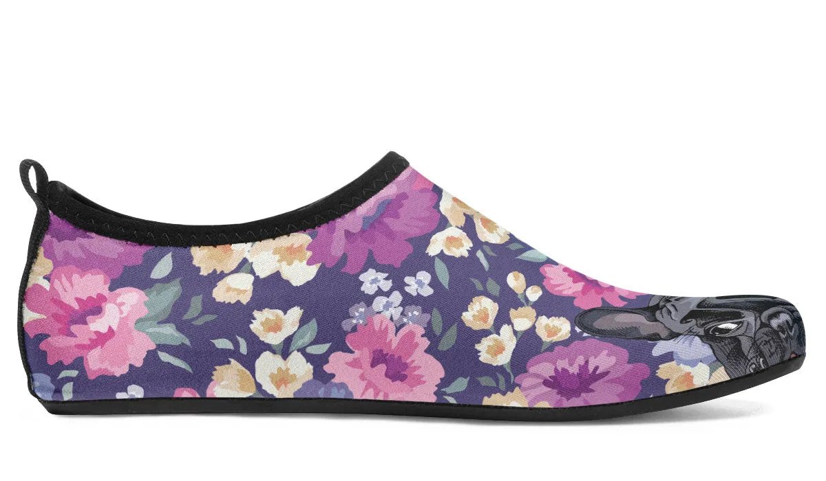 French Bulldog Cutie Aqua Barefoot Shoes