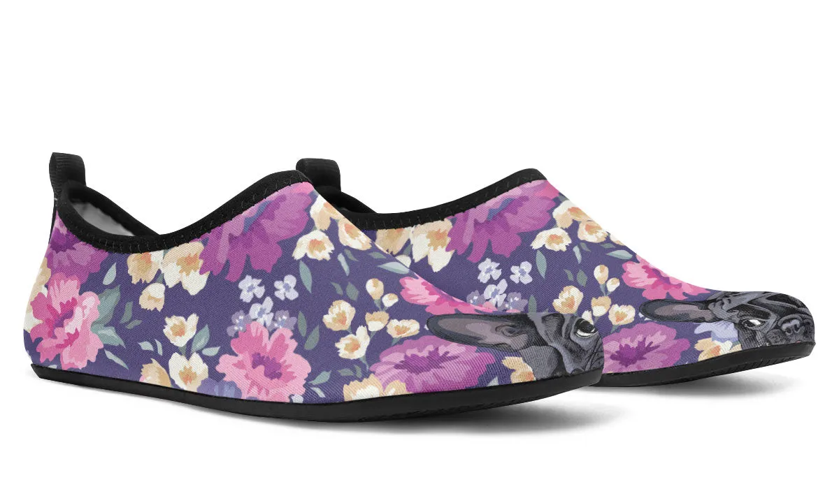 French Bulldog Cutie Aqua Barefoot Shoes