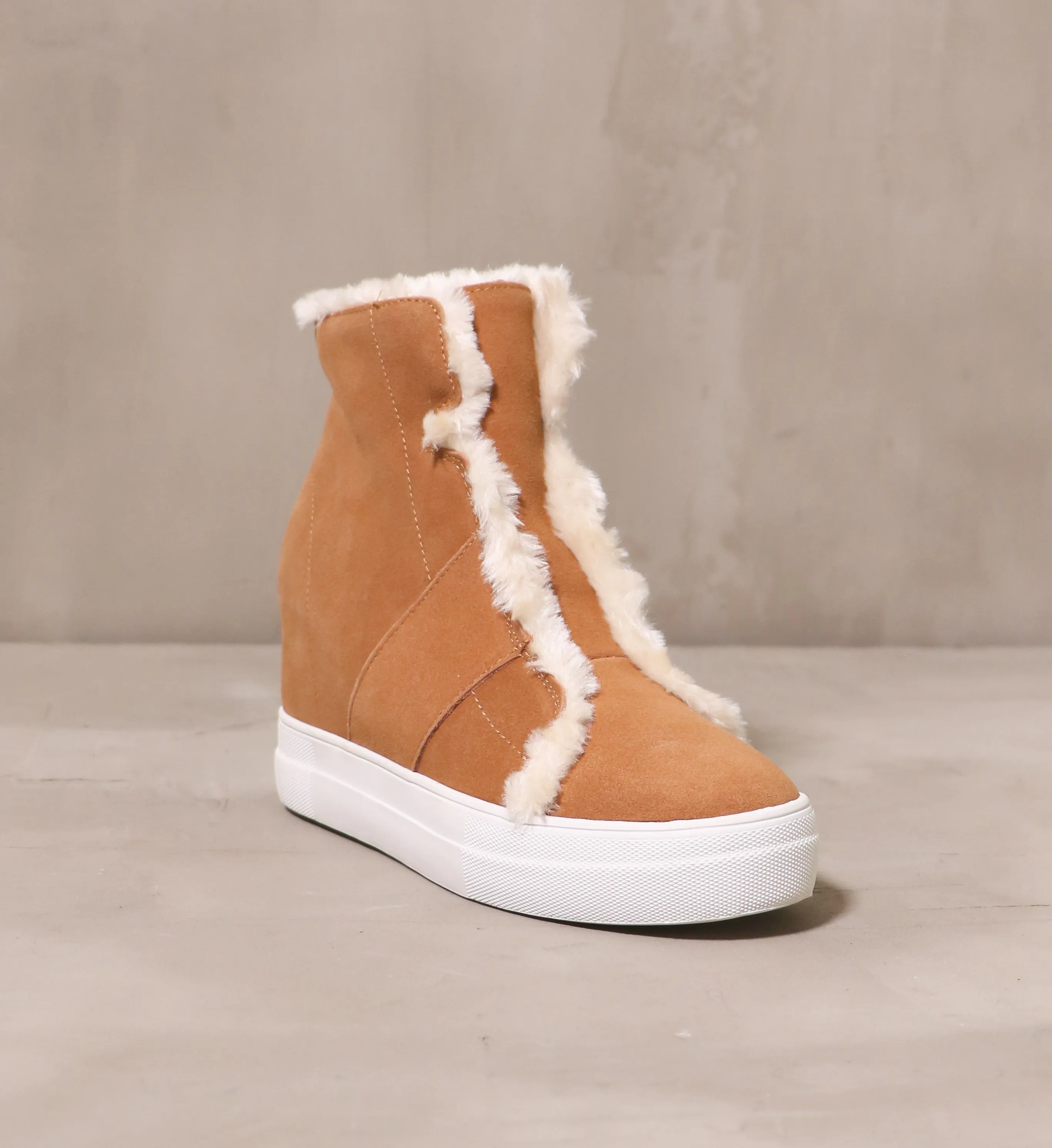 FUR WEDGE AND FUR ALL BOOT