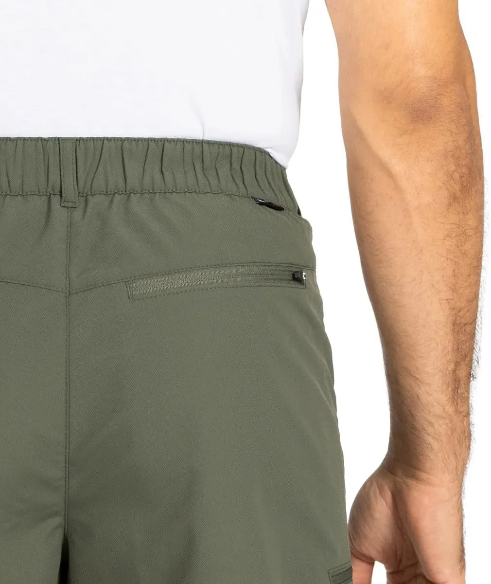Gerry Men??s Elastic Waistband UPF 30  Tech Short