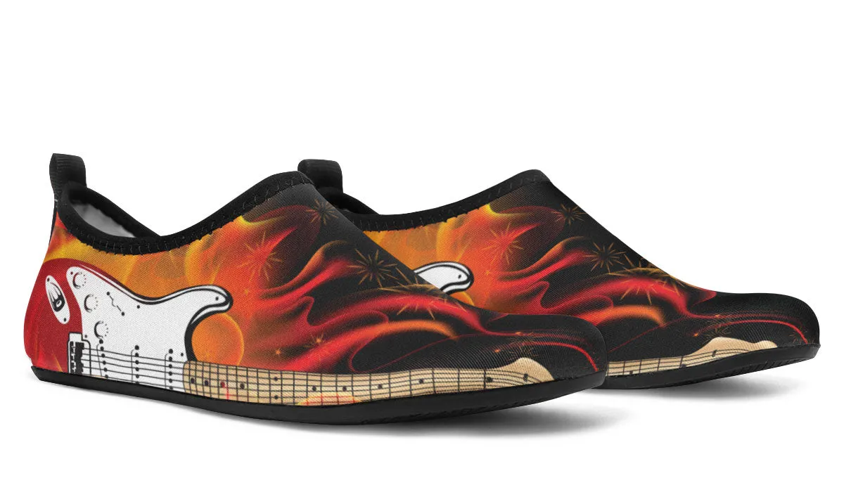 Guitar Fire Aqua Barefoot Shoes