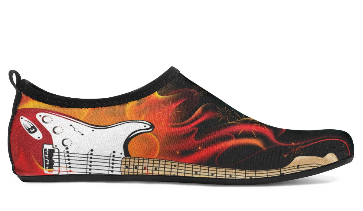 Guitar Fire Aqua Barefoot Shoes