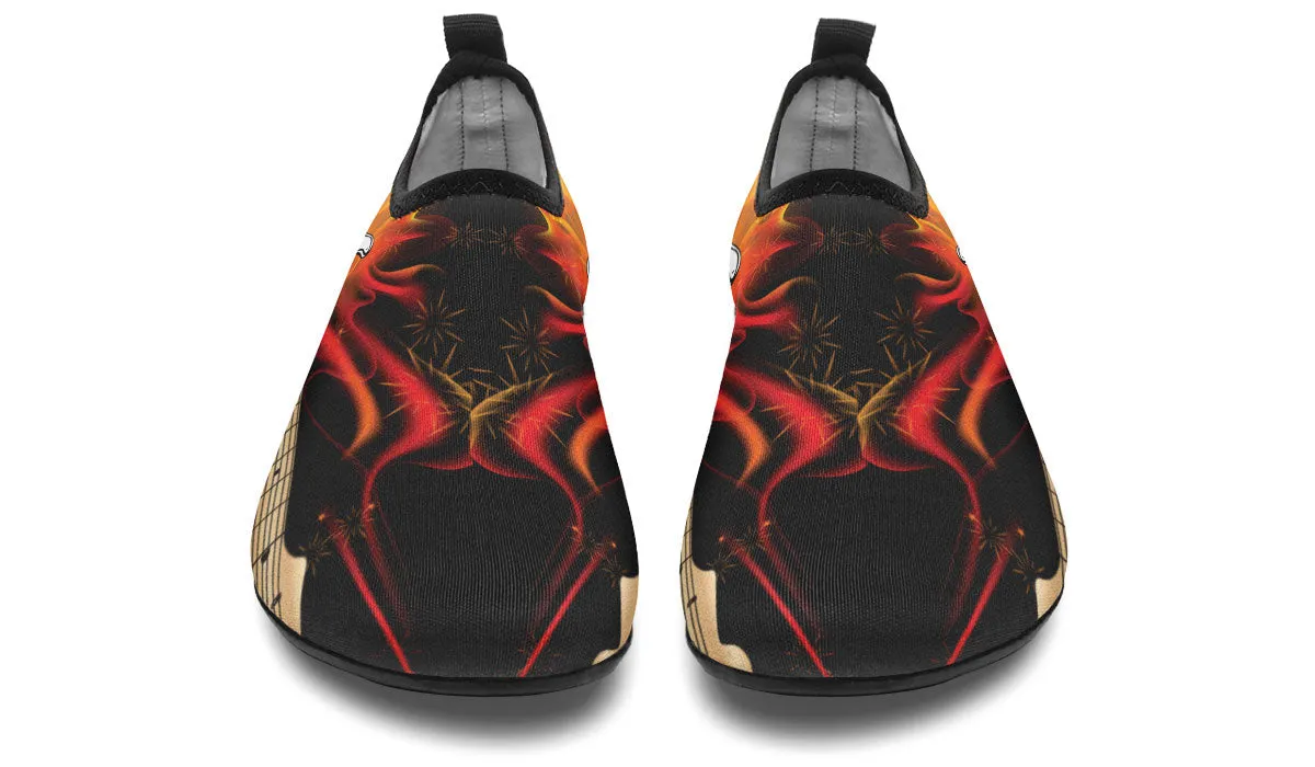 Guitar Fire Aqua Barefoot Shoes