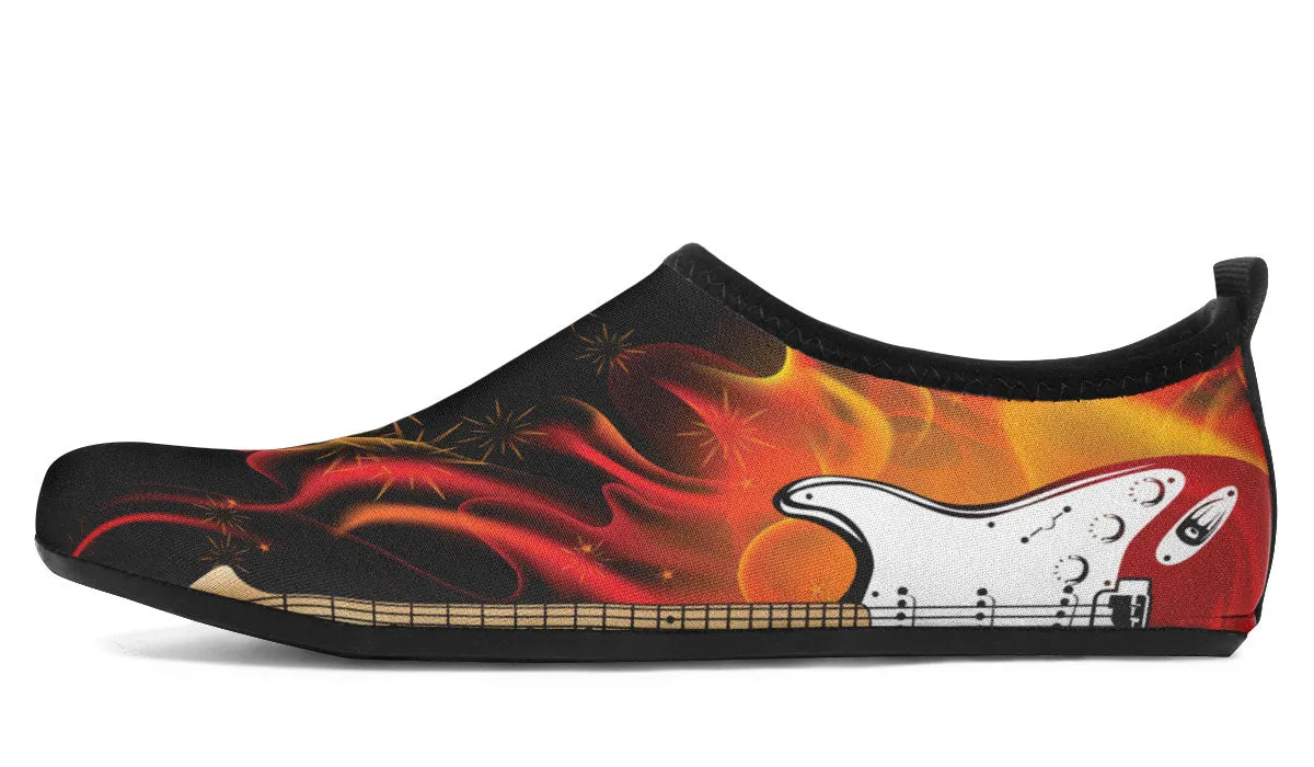 Guitar Fire Aqua Barefoot Shoes