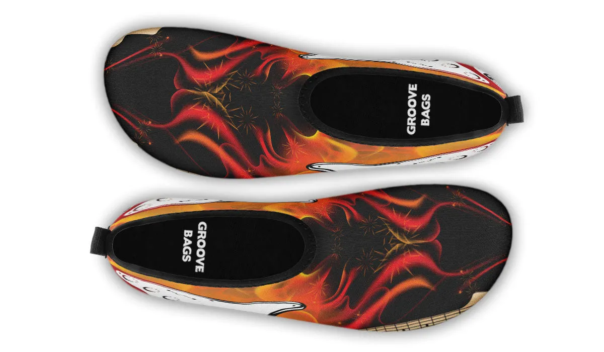Guitar Fire Aqua Barefoot Shoes