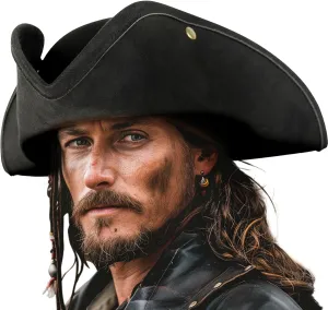 HOMELEX Pirate Hat for Women & Men Colonial Tricorn Halloween Adult Revolutionary war Costume Accessory