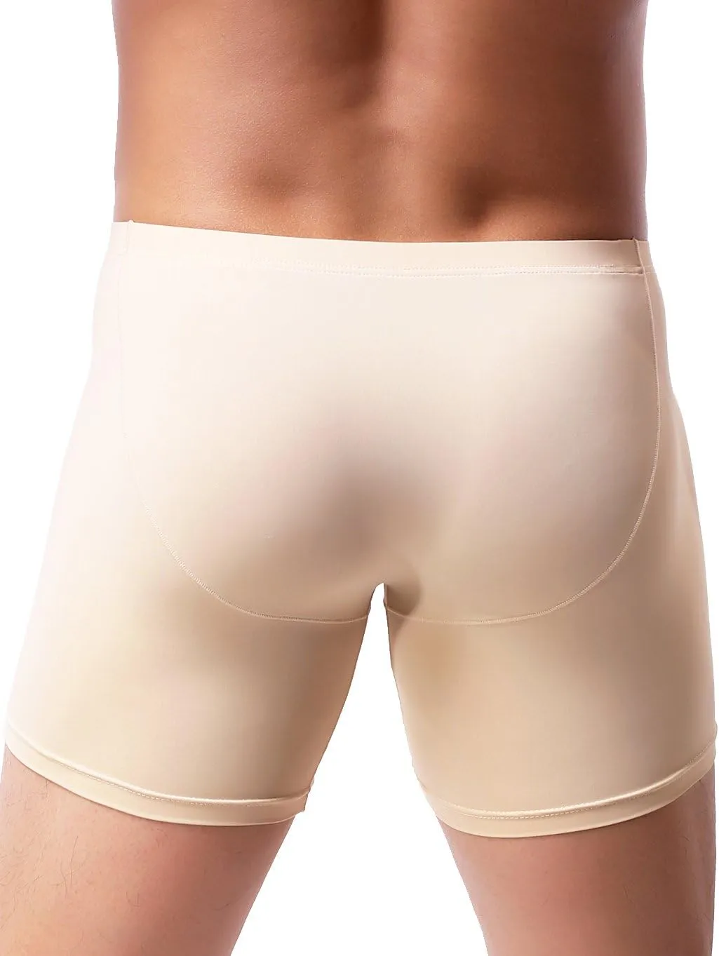 IKINGSKY Men's Long Leg Boxer Briefs Seamless Front Breathable Trunks Stretch Men Undepanties