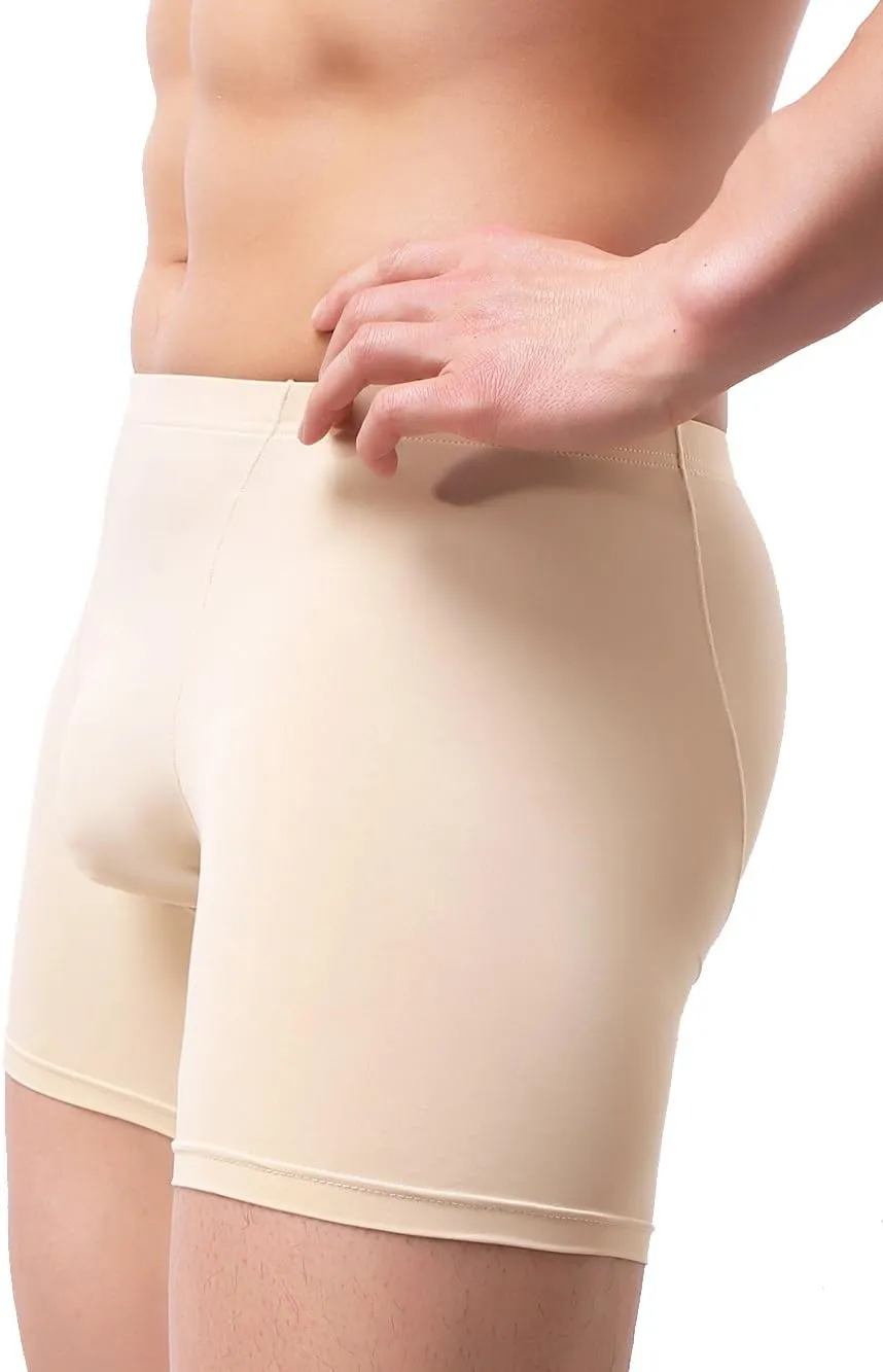 IKINGSKY Men's Long Leg Boxer Briefs Seamless Front Breathable Trunks Stretch Men Undepanties