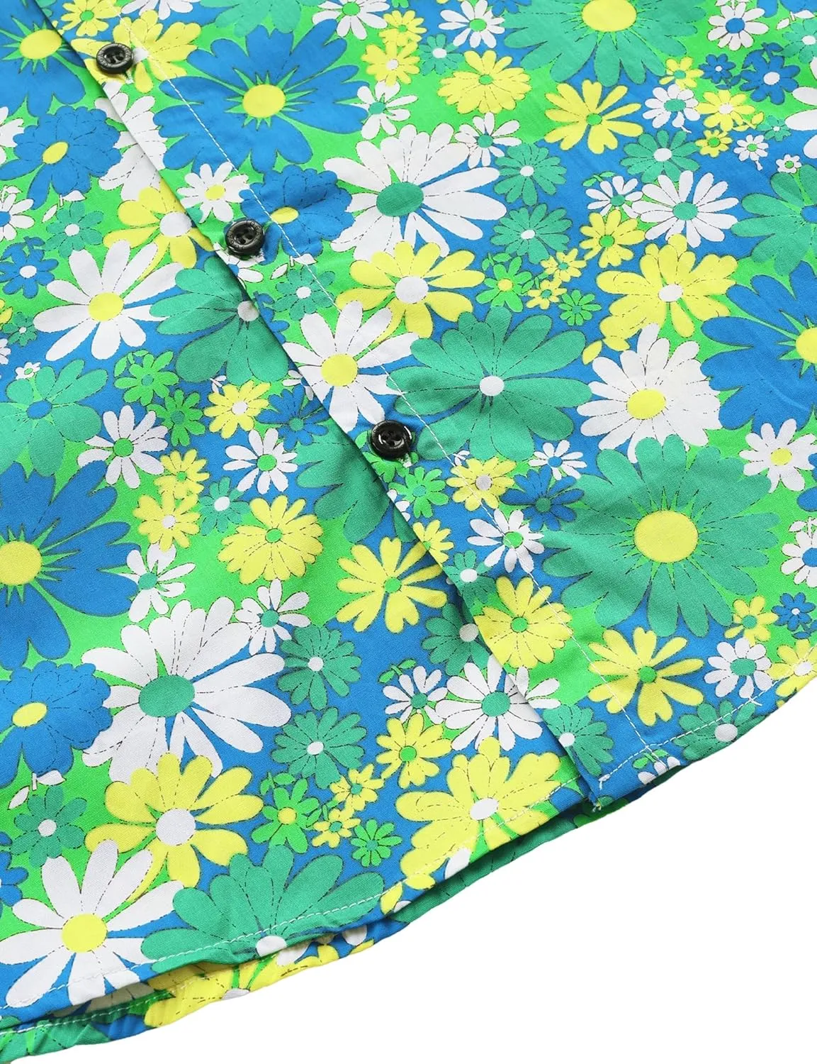 JOGAL Men's Flower Casual Short Sleeve Aloha Hawaiian Shirt