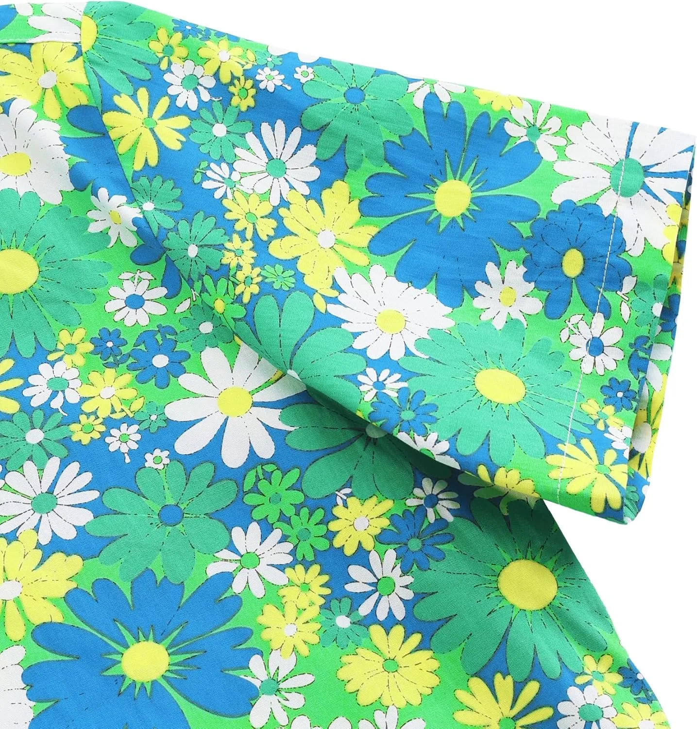 JOGAL Men's Flower Casual Short Sleeve Aloha Hawaiian Shirt
