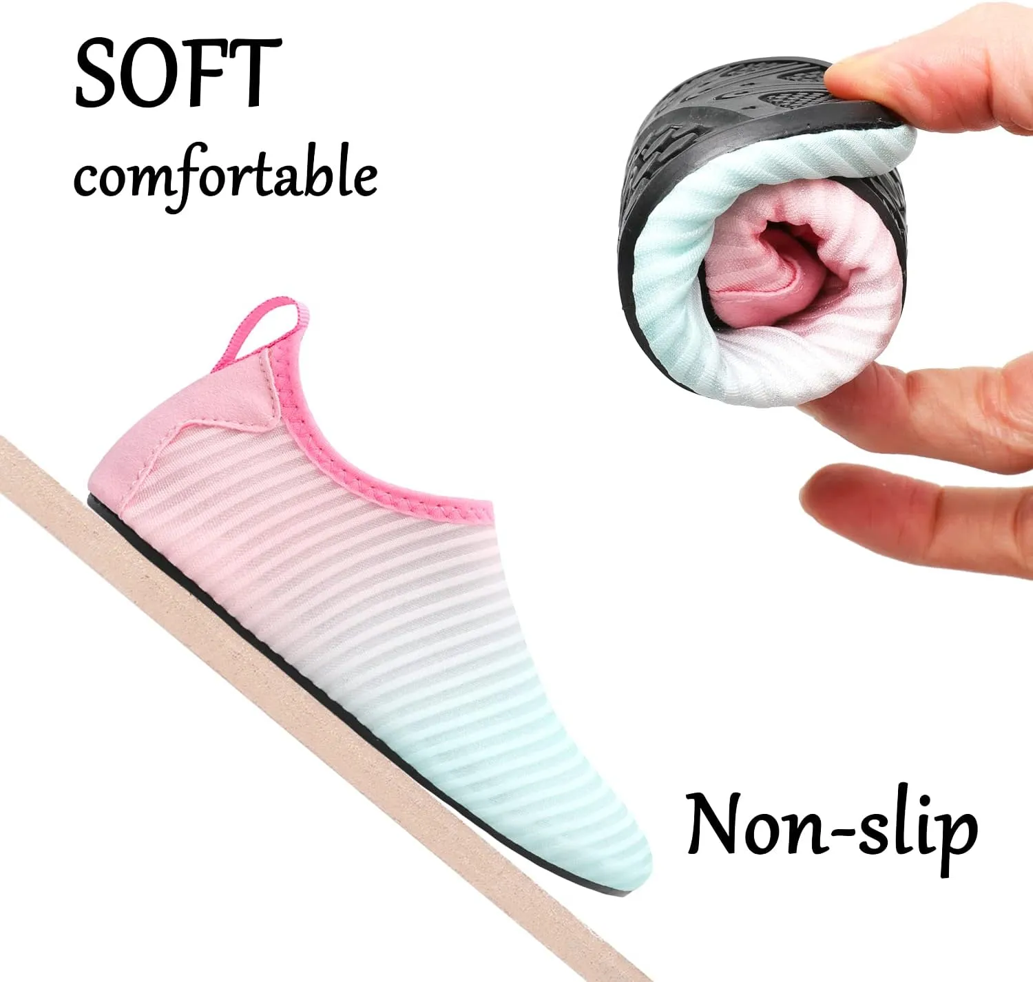 JOINFREE Kids Boys and Girls Swim Water Shoes Toddler Quick Dry Aqua Socks Barefoot Skin Shoes for Beach Sports