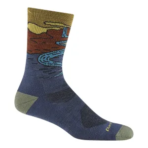 Men's Chasing Waterfalls Micro Crew Midweight Sock with Cushion