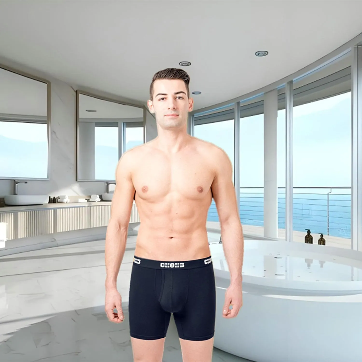 Men's Underwear Micro Modal 3 Pack Boxer Briefs Open Fly