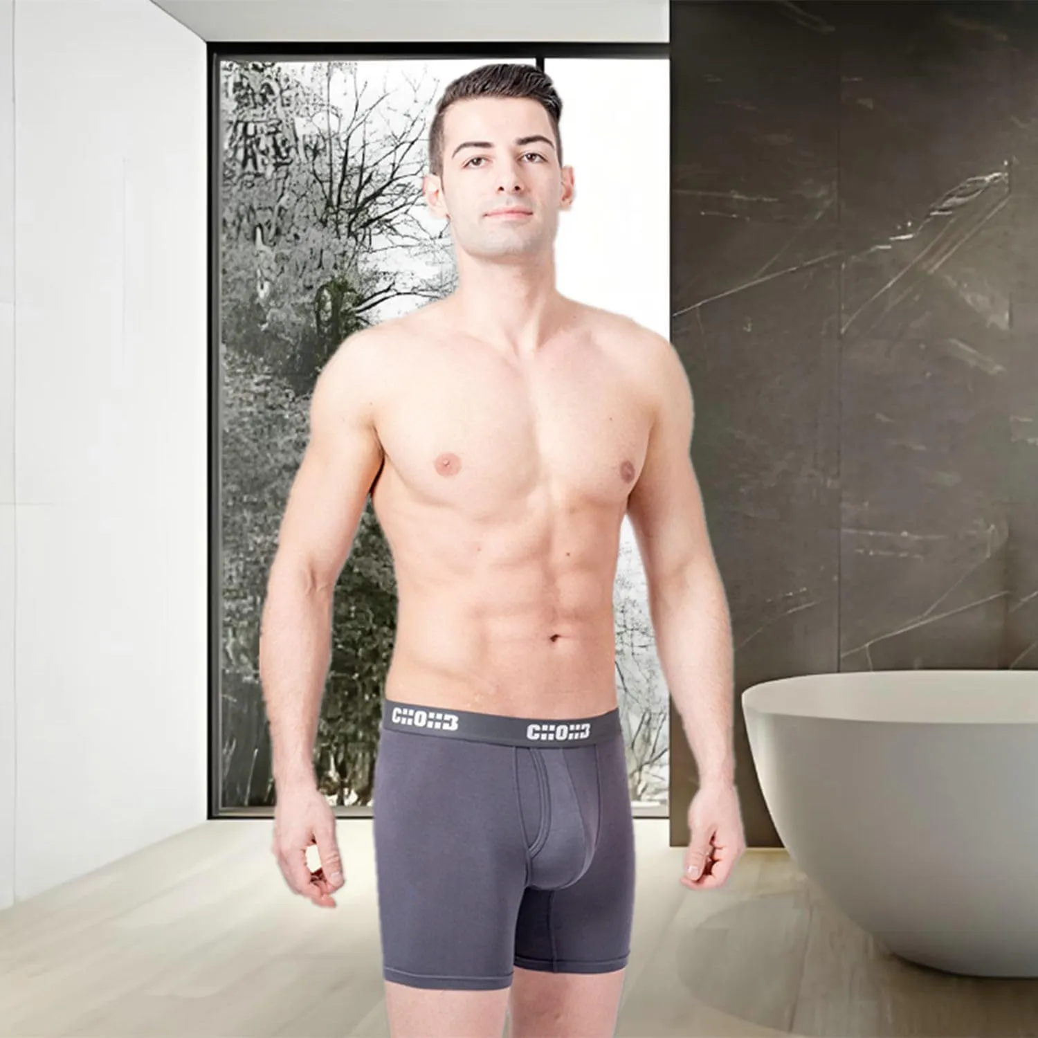 Men's Underwear Micro Modal 3 Pack Boxer Briefs Open Fly