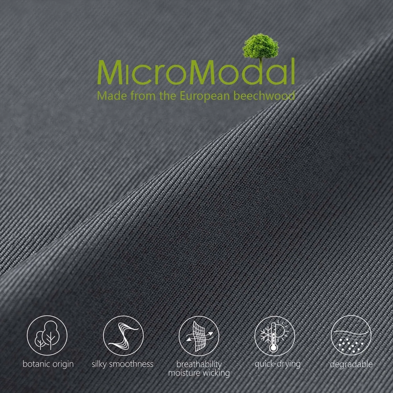 Men's Underwear Micro Modal 3 Pack Boxer Briefs Open Fly