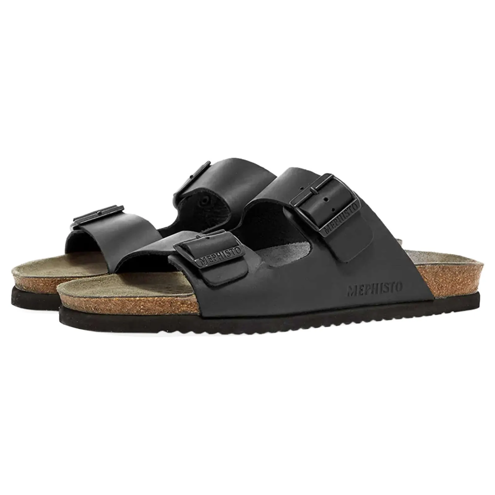 Mephisto Nerio Full Grain Leather Men's Slide Sandals