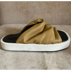 Nulu  Leather Slip On Sandals
