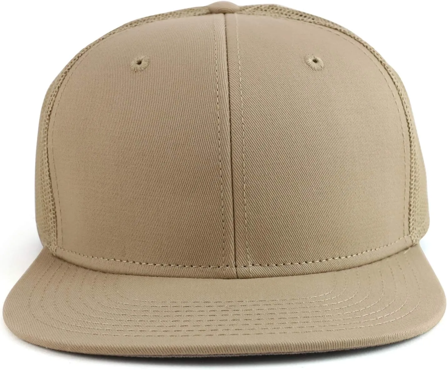 Oversize XXL Blank Flatbill Mesh Snapback Cap