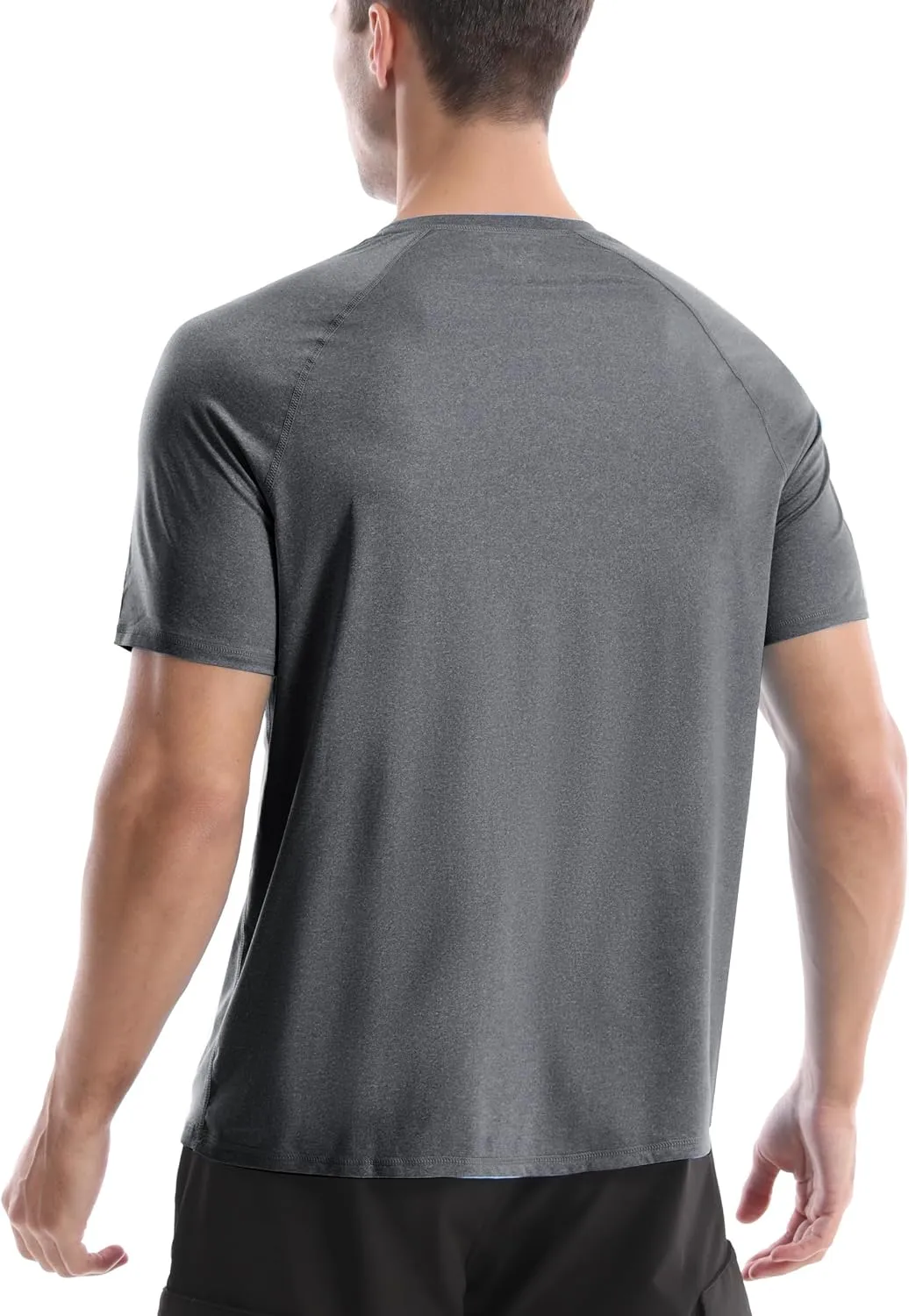 Roadbox Swim Shirts Short Sleeve for Men, Sun Protection UPF 50  Fishing Rash Guard, UV Gym Workout Shirt for Running Outdoor