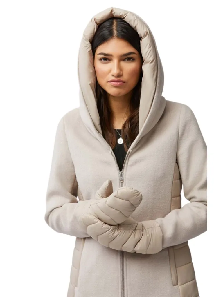 Soia & Kyo Julia Sustainable Quilted Puffer Mittens-Fawn