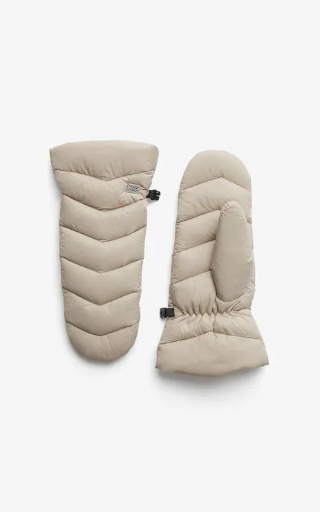 Soia & Kyo Julia Sustainable Quilted Puffer Mittens-Fawn