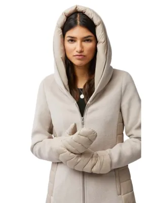 Soia & Kyo Julia Sustainable Quilted Puffer Mittens-Fawn