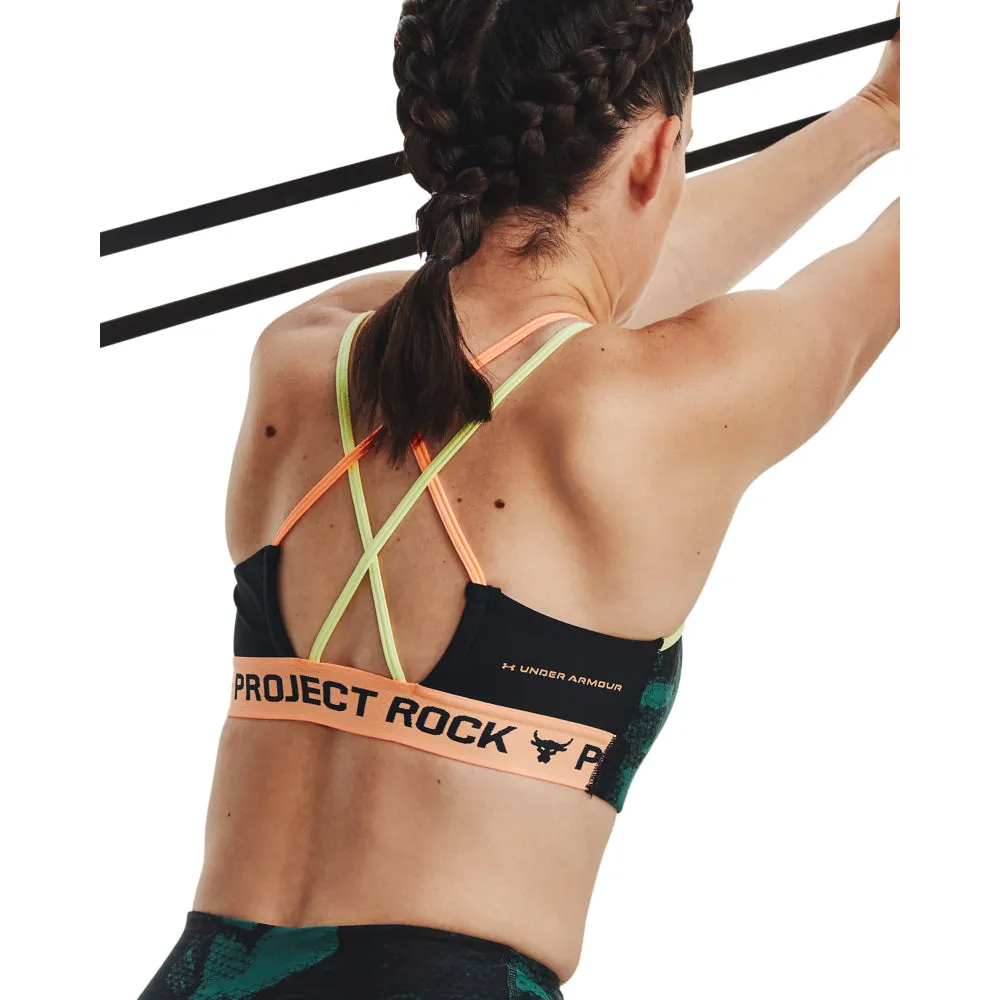 Under Armour Womens Project Rock Printed Crossback Sports Bra