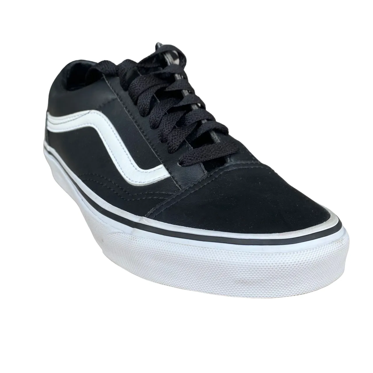 Vans scarpa sneakers da adulti Old Skool in pelle VN0A38G1NQR nero-bianco