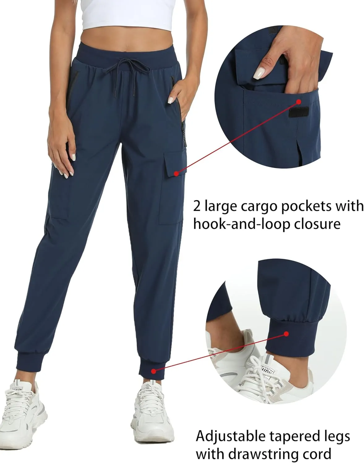 Women's Lightweight Joggers Quick Dry Hiking Running Pants for Athletic Casual Workout Outdoor