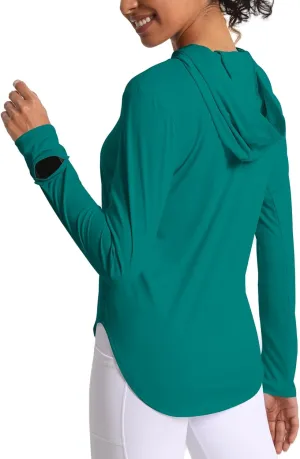 Women's Sun Shirt Hoodie Rash Guard Long Sleeve SPF UV Protection T-Shirts UPF 50  Hiking Quick Dry Lightweight