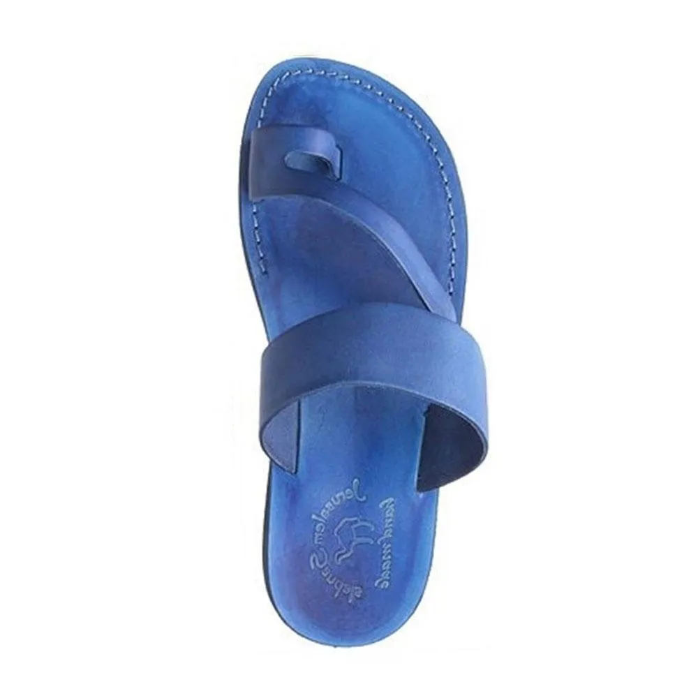 Zohar - Leather Toe Ring Sandal | Blue